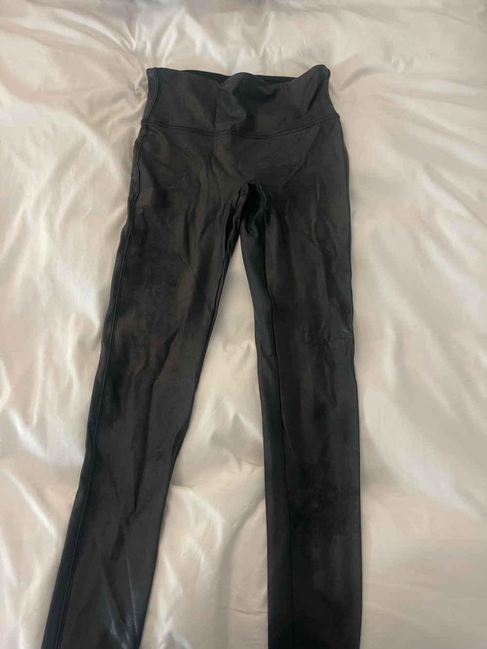 SPANX Faux Leather Leggings Black Size M | High Rise Shaping Leggings